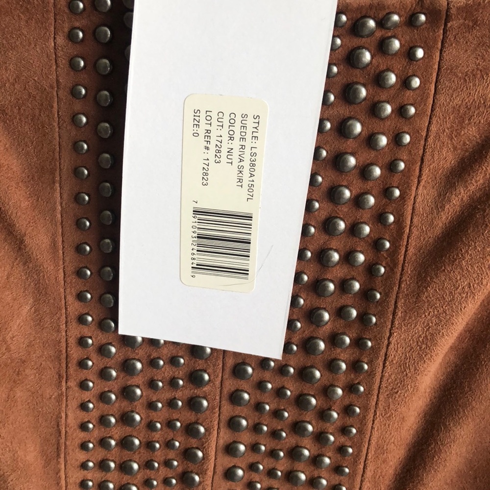 Elizabeth and James suede riva skirt with studs 0 - Picture 2 of 5